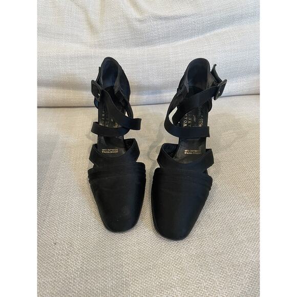 Vintage Black‎ Robert Clergerie Barney’s New York Moira 5 1/2B Strappy Heels - Picture 1 of 8